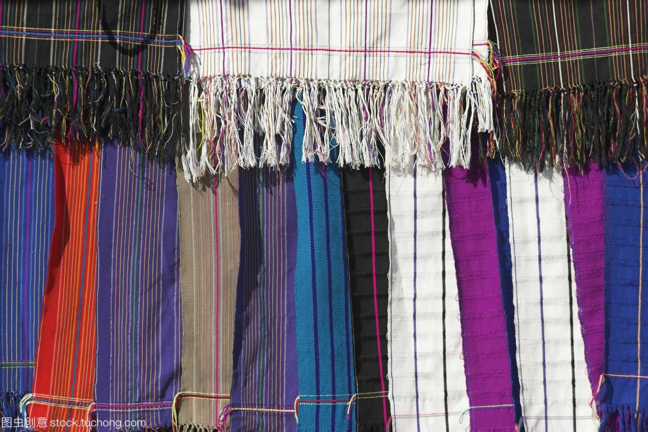 纺织品从Padaung部落掸邦,缅甸缅甸亚洲